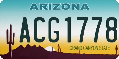 AZ license plate ACG1778