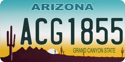 AZ license plate ACG1855