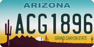 AZ license plate ACG1896