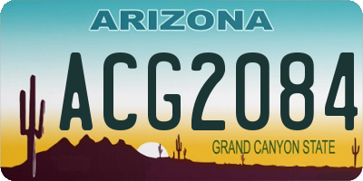 AZ license plate ACG2084