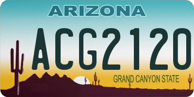 AZ license plate ACG2120