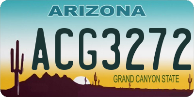 AZ license plate ACG3272