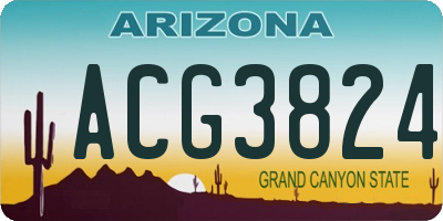 AZ license plate ACG3824