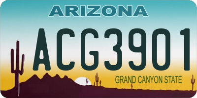 AZ license plate ACG3901