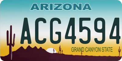 AZ license plate ACG4594
