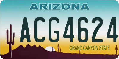 AZ license plate ACG4624