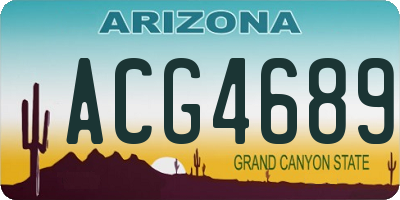 AZ license plate ACG4689