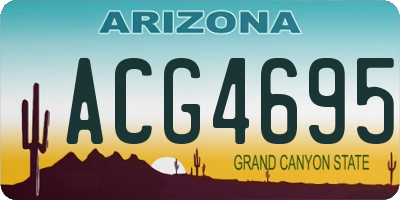 AZ license plate ACG4695