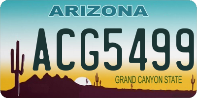 AZ license plate ACG5499