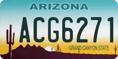 AZ license plate ACG6271
