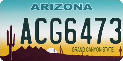 AZ license plate ACG6473