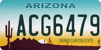 AZ license plate ACG6479