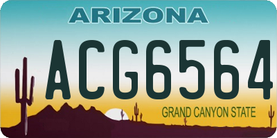 AZ license plate ACG6564