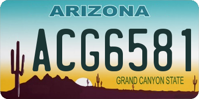 AZ license plate ACG6581
