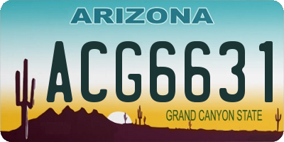 AZ license plate ACG6631