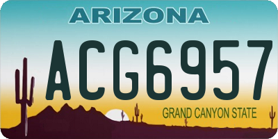 AZ license plate ACG6957
