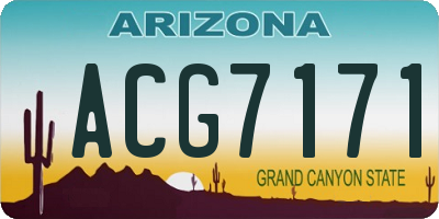 AZ license plate ACG7171