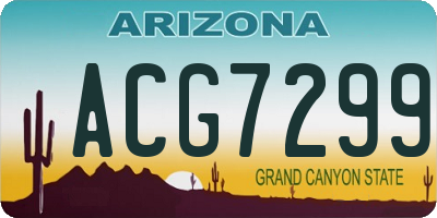 AZ license plate ACG7299