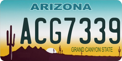 AZ license plate ACG7339
