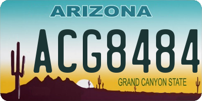 AZ license plate ACG8484