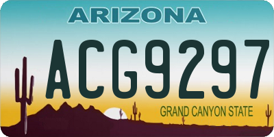 AZ license plate ACG9297