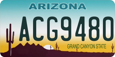 AZ license plate ACG9480