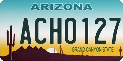 AZ license plate ACH0127