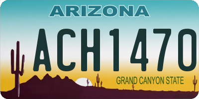 AZ license plate ACH1470