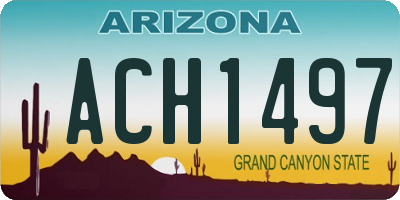 AZ license plate ACH1497
