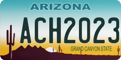 AZ license plate ACH2023