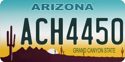 AZ license plate ACH4450