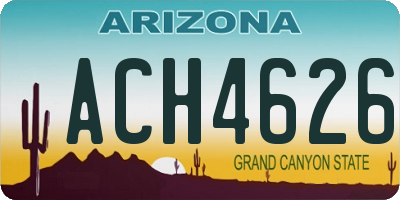 AZ license plate ACH4626