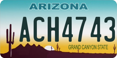 AZ license plate ACH4743