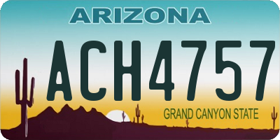 AZ license plate ACH4757