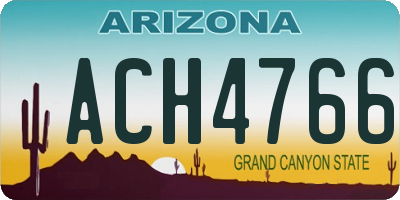 AZ license plate ACH4766