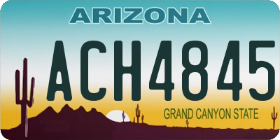 AZ license plate ACH4845