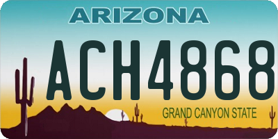 AZ license plate ACH4868