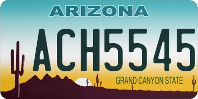 AZ license plate ACH5545