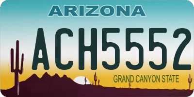 AZ license plate ACH5552
