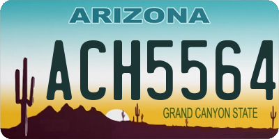 AZ license plate ACH5564