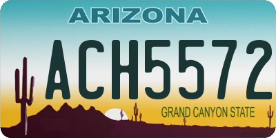 AZ license plate ACH5572