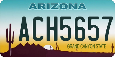 AZ license plate ACH5657