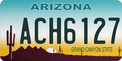 AZ license plate ACH6127