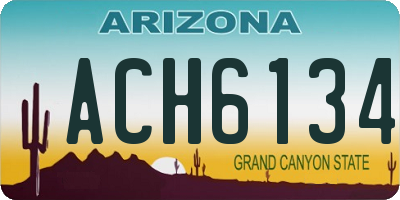 AZ license plate ACH6134
