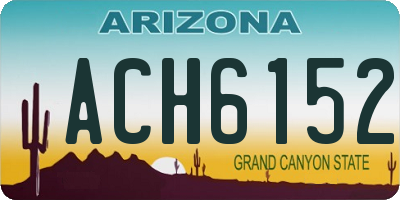 AZ license plate ACH6152