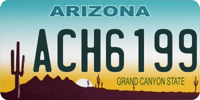 AZ license plate ACH6199