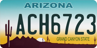 AZ license plate ACH6723