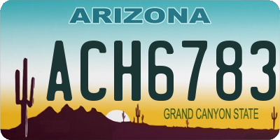 AZ license plate ACH6783