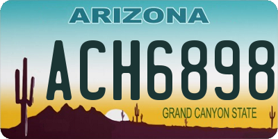AZ license plate ACH6898