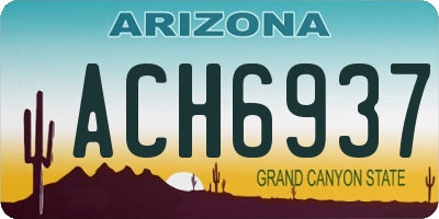 AZ license plate ACH6937